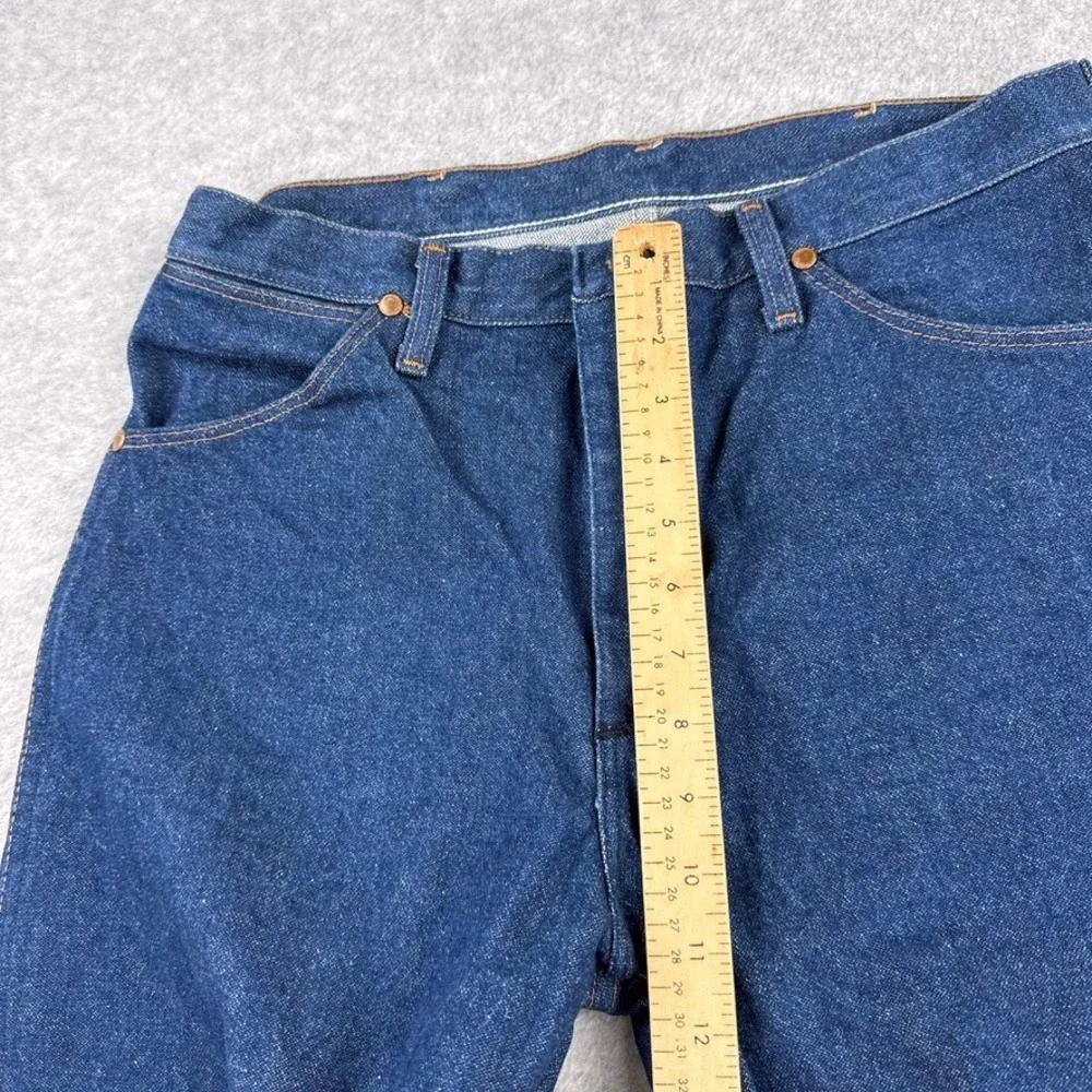 Wrangler Jeans Mens 34X30 Blue Denim Cowboy Cut Original Fit USA Made Vintage